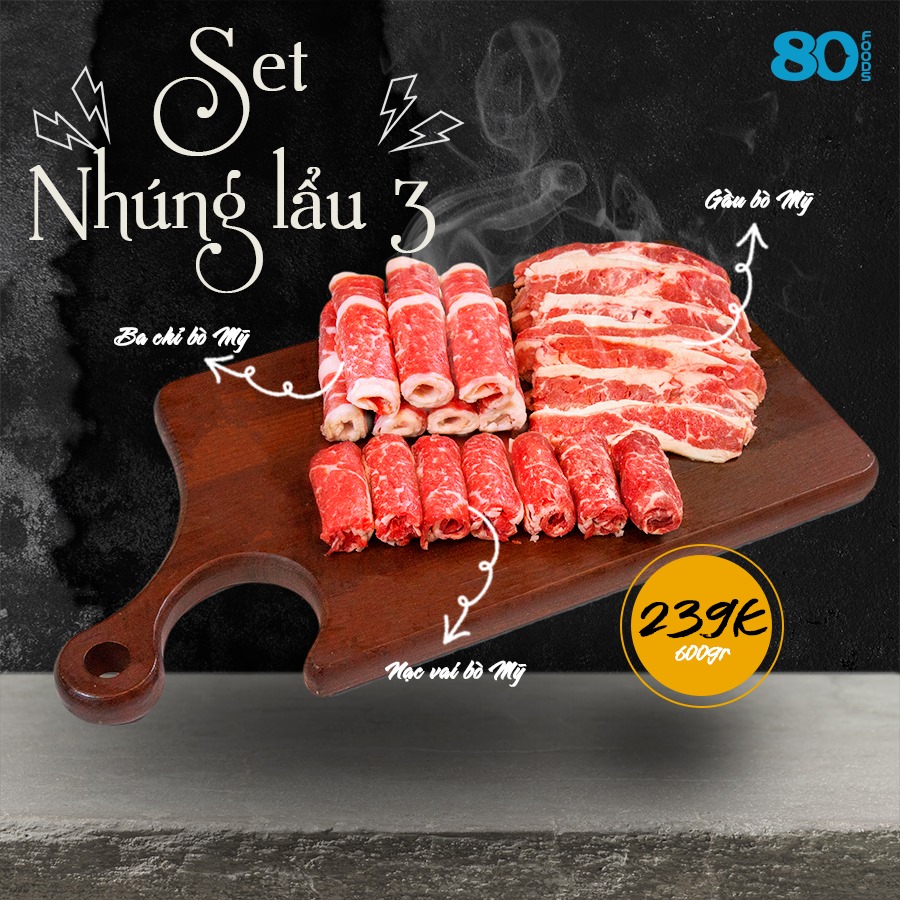 Set nhúng lẩu 3 (600g)