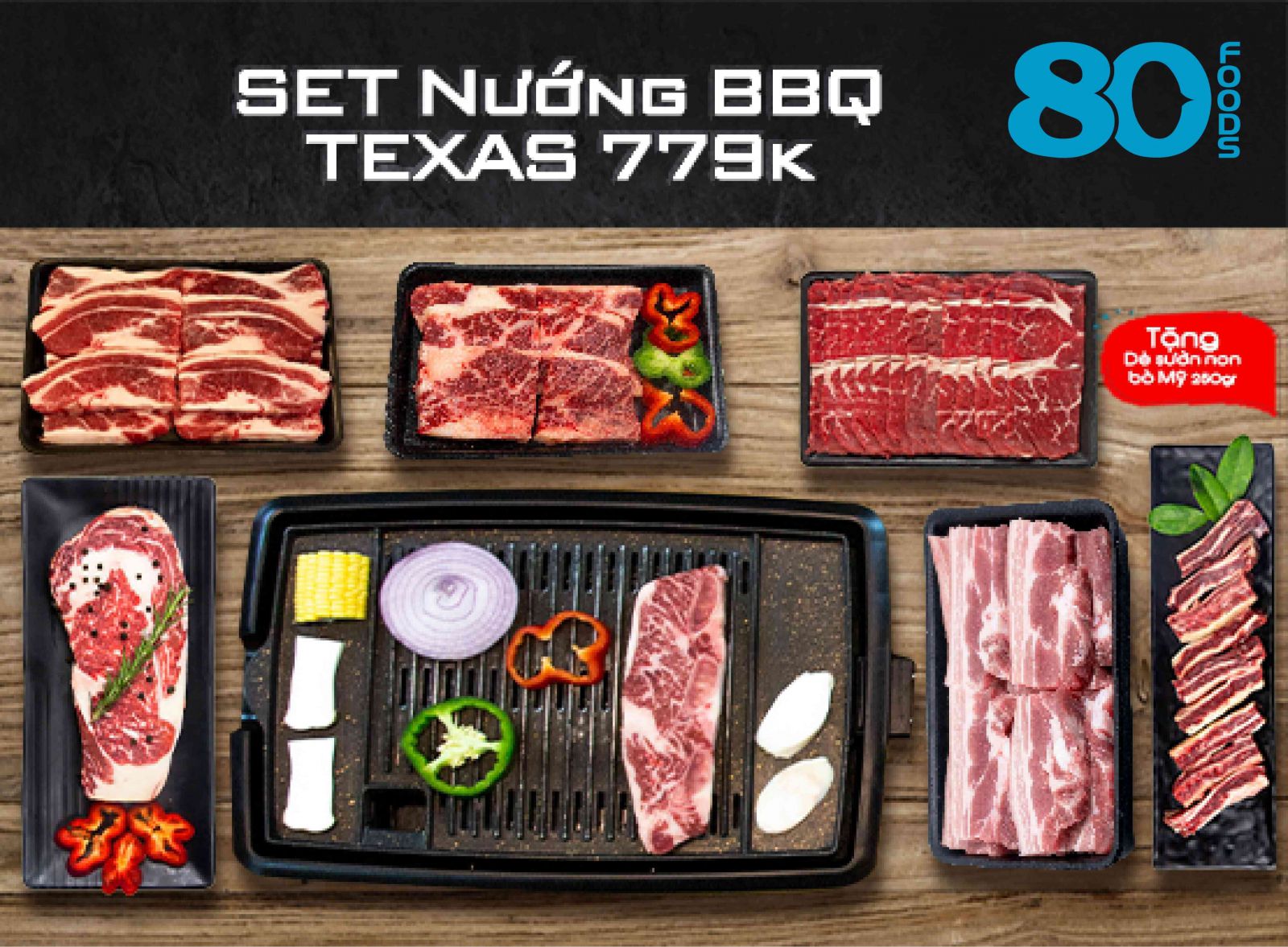 SET NƯỚNG BBQ TEXAS (1,6kg)