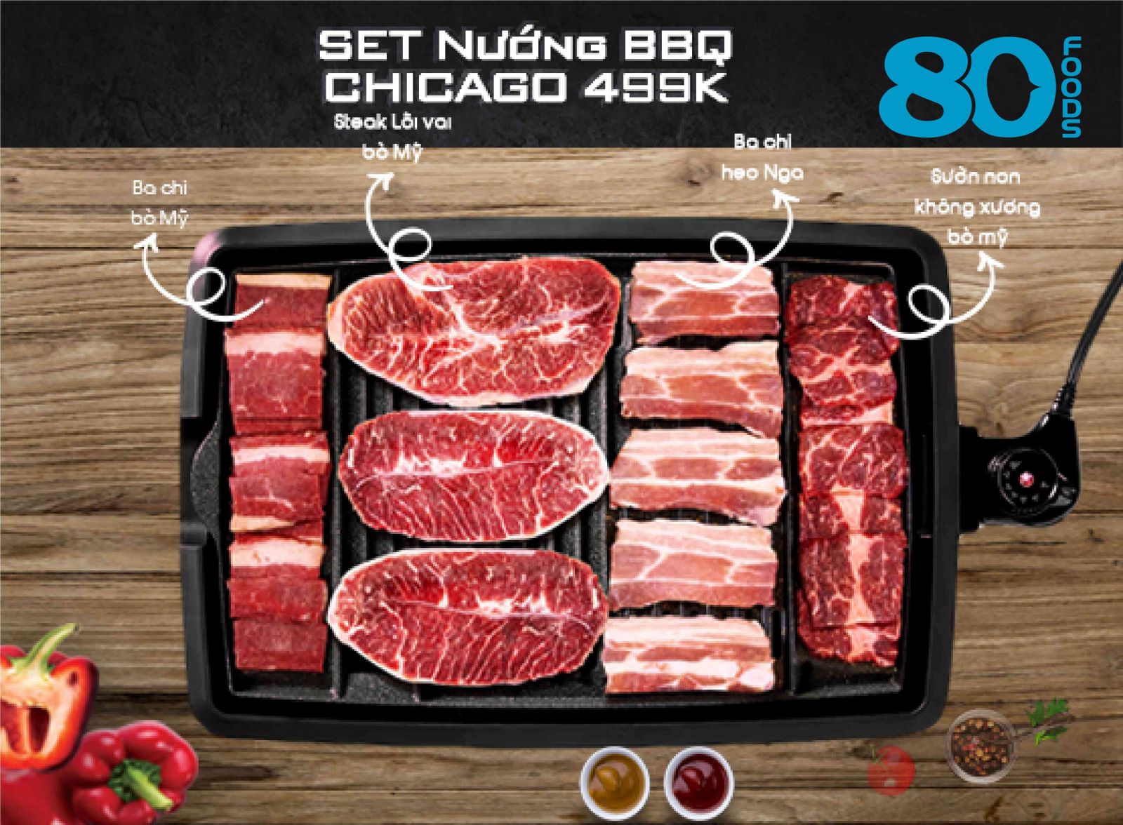 SET NƯỚNG BBQ CHICAGO (1,1KG) 