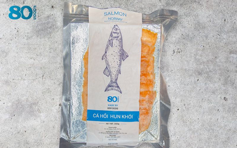 Tham khảo cá hồi Nauy hun khói cắt lát tại 80Foods
