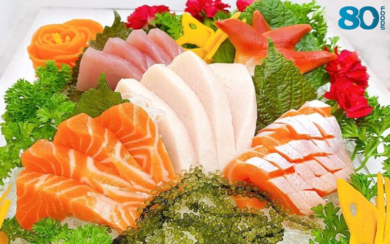 Sashimi cá hồi tươi mát 