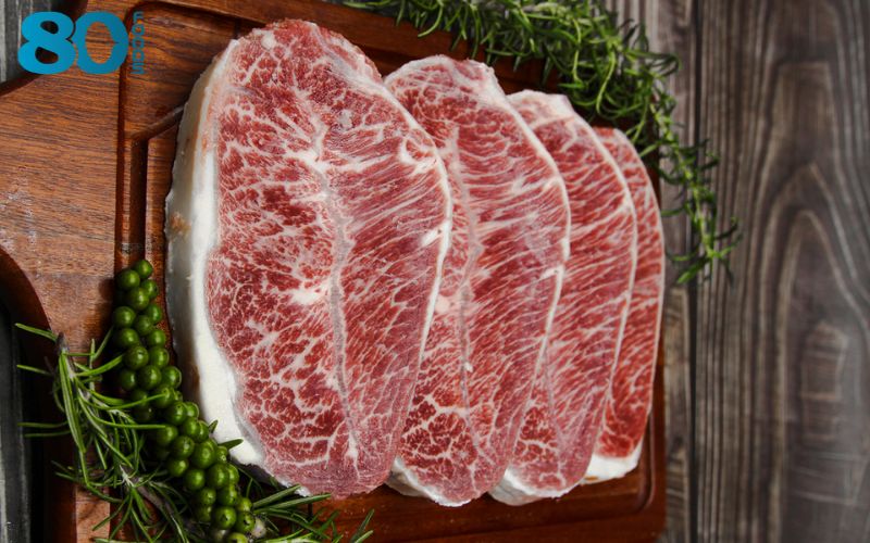 Lõi vai bò Mỹ cắt nướng tại 80Foods