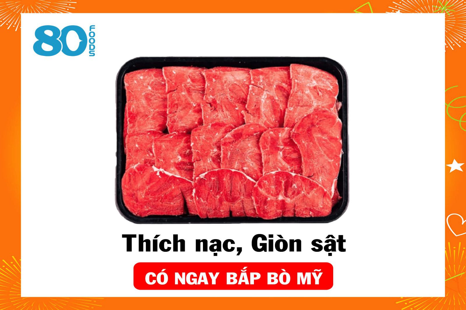 Bắp bò Mỹ ít mỡ, dẻo và có độ đàn hồi tốt